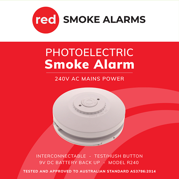 Hardwire Smoke Alarm 4-Pack with 9V Battery Backup and Front Load Battery Door 
